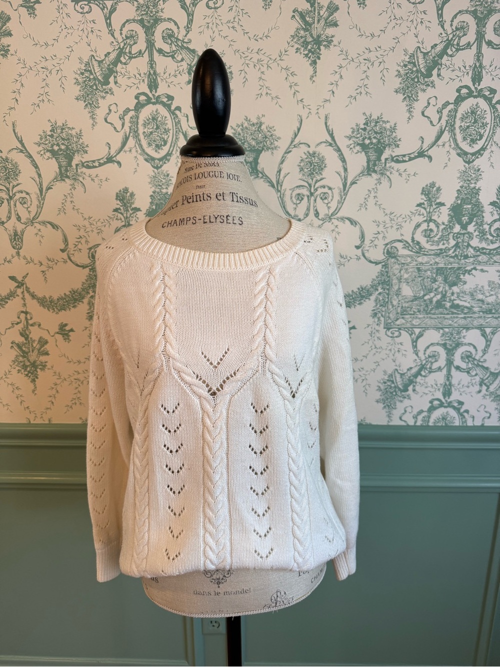 Bebe Open-Back Cable Knit Sweater - Picture 5 of 5